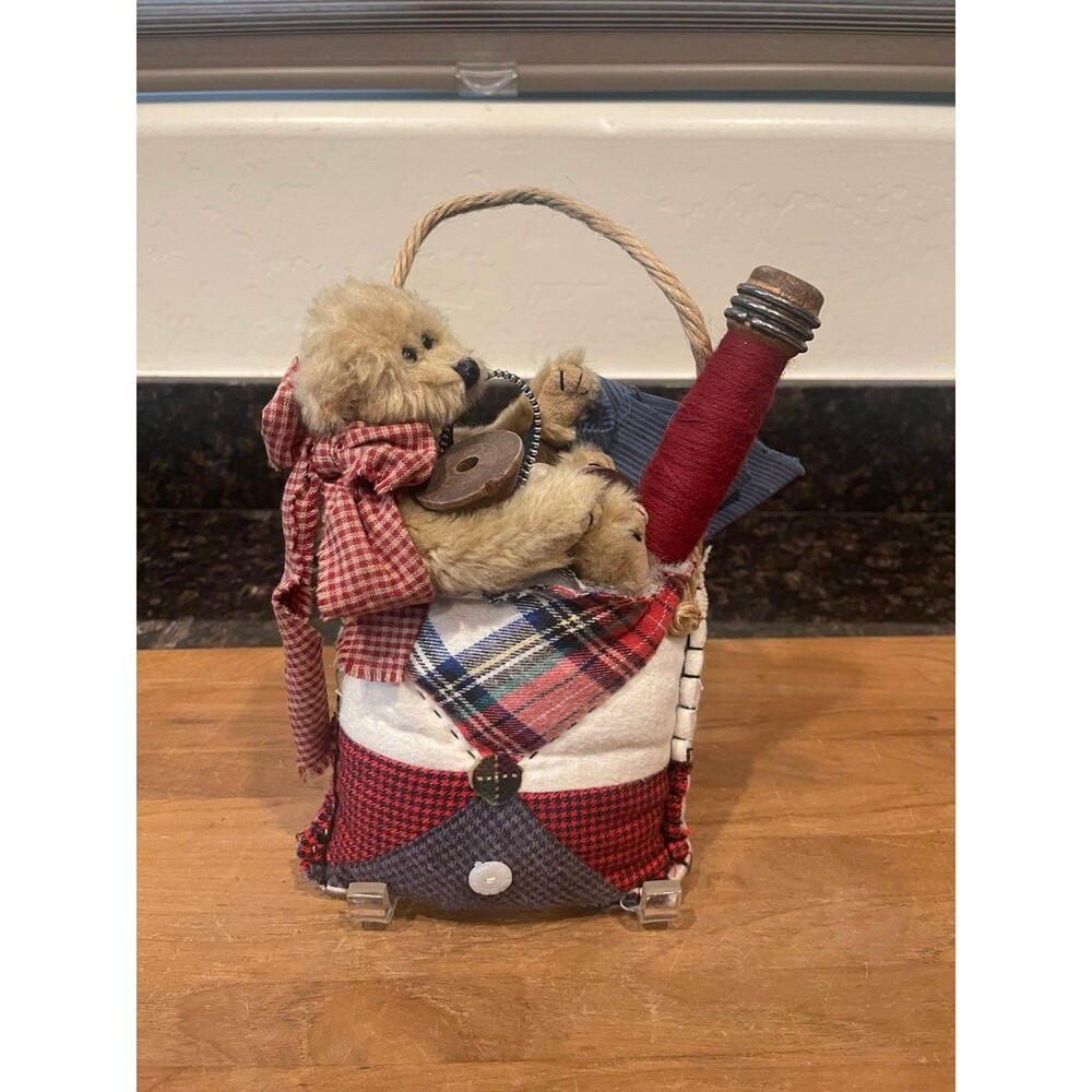 Handmade Bear Sewing Pincushion